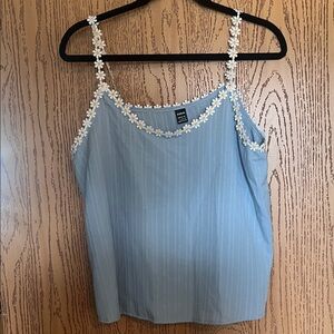 Blue Camisole with Daisy Trim